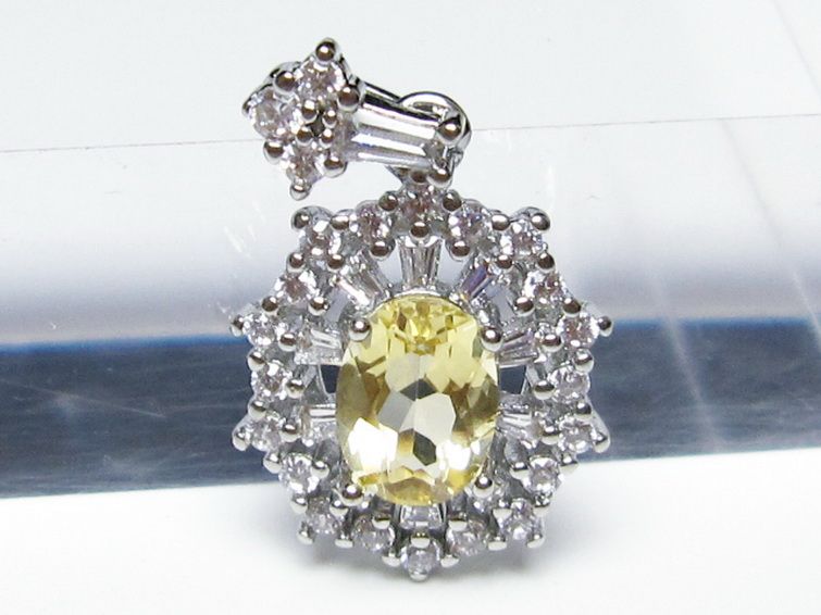 シトリン ペンダント [t167-2279] 2枚目