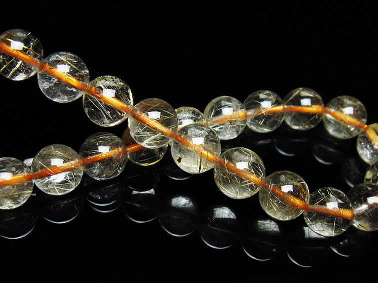 ゴールドタイチンルチル ブレスレット 8mm [t171-7257] 2枚目