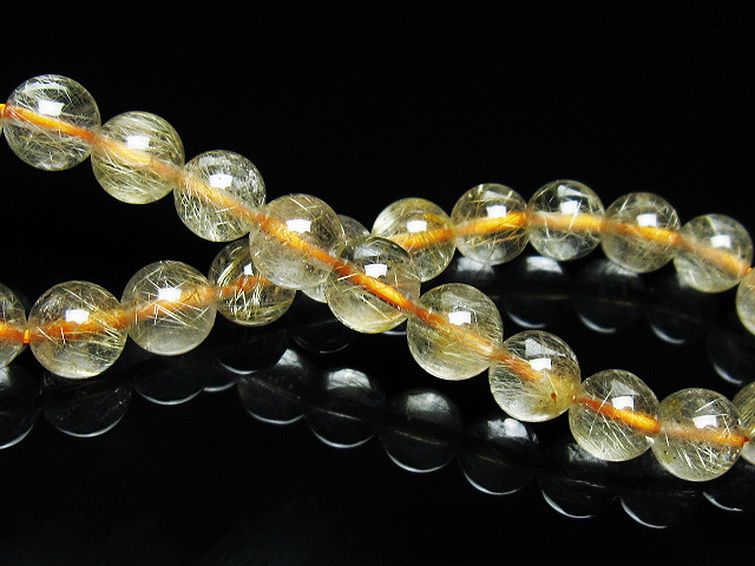 ゴールドタイチンルチル ブレスレット 7mm [t171-7345] 2枚目