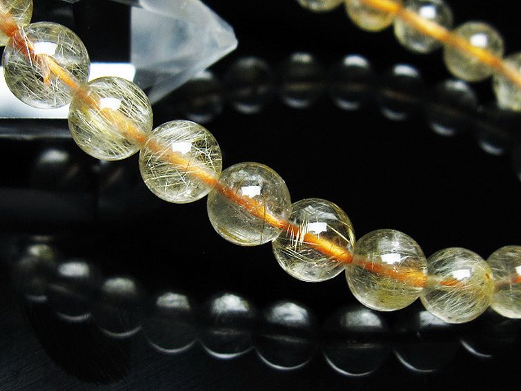 ゴールドタイチンルチル ブレスレット 7mm [t171-7345] 3枚目