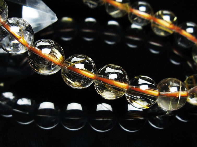 ゴールドタイチンルチル ブレスレット 9mm [T171-7408] 3枚目