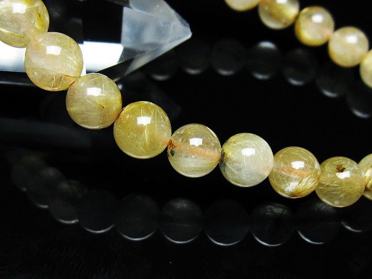 ゴールドタイチンルチル ブレスレット 7mm [T171-7427] 3枚目