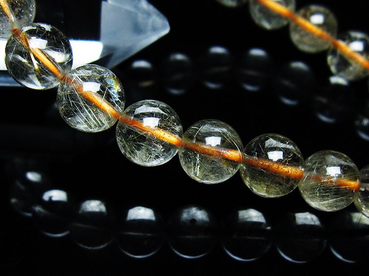 ゴールドタイチンルチル ブレスレット 8mm [t171-7540] 3枚目