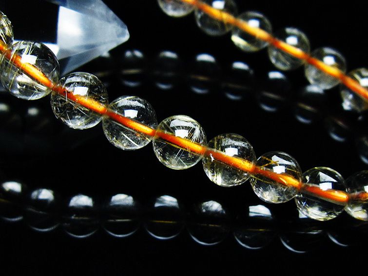 ゴールドタイチンルチル ブレスレット 7mm [t171-7571] 3枚目