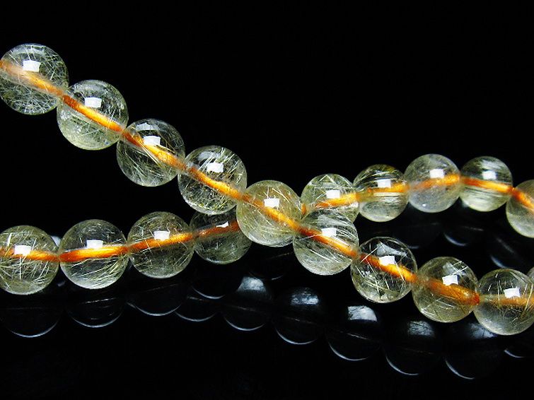 ゴールドタイチンルチル ブレスレット 7mm [T171-7573] 2枚目