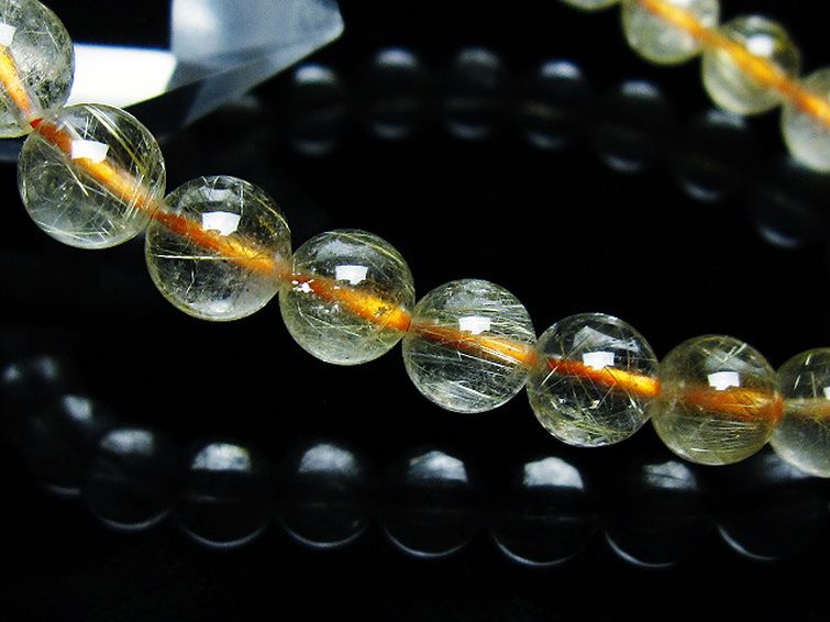 ゴールドタイチンルチル ブレスレット 7mm [T171-7573] 3枚目