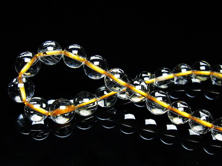 ゴールドタイチンルチル ブレスレット 7mm [T171-7602] 2枚目