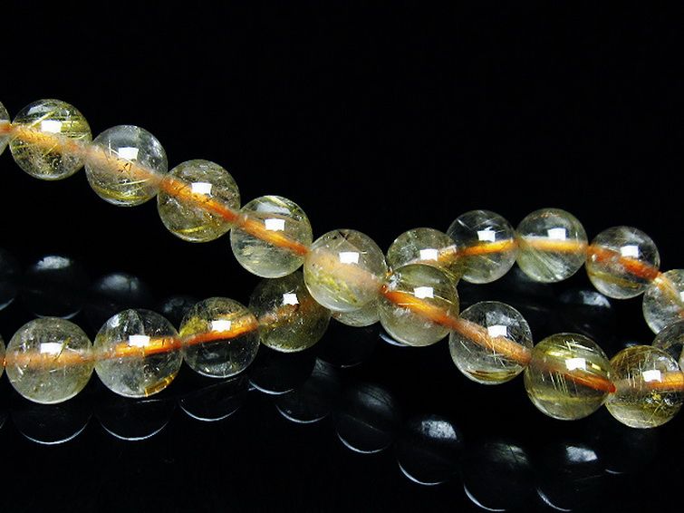 ゴールドタイチンルチル ブレスレット 7mm [T171-7605] 2枚目