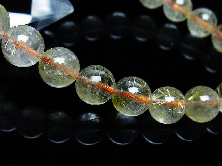 ゴールドタイチンルチル ブレスレット 8mm [t171-7617] 3枚目