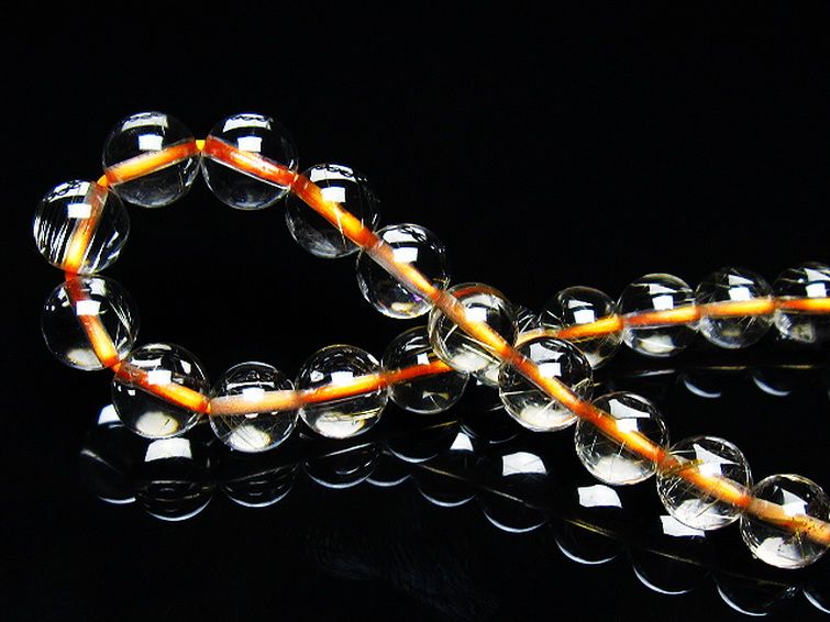 ゴールドタイチンルチル ブレスレット 7mm [T171-7628] 2枚目