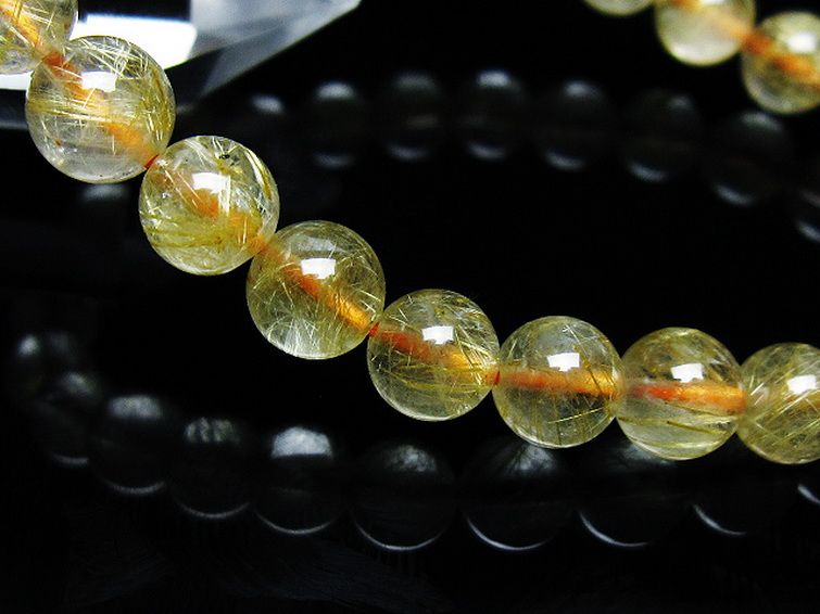 ゴールドタイチンルチル ブレスレット 7mm [T171-7693] 3枚目