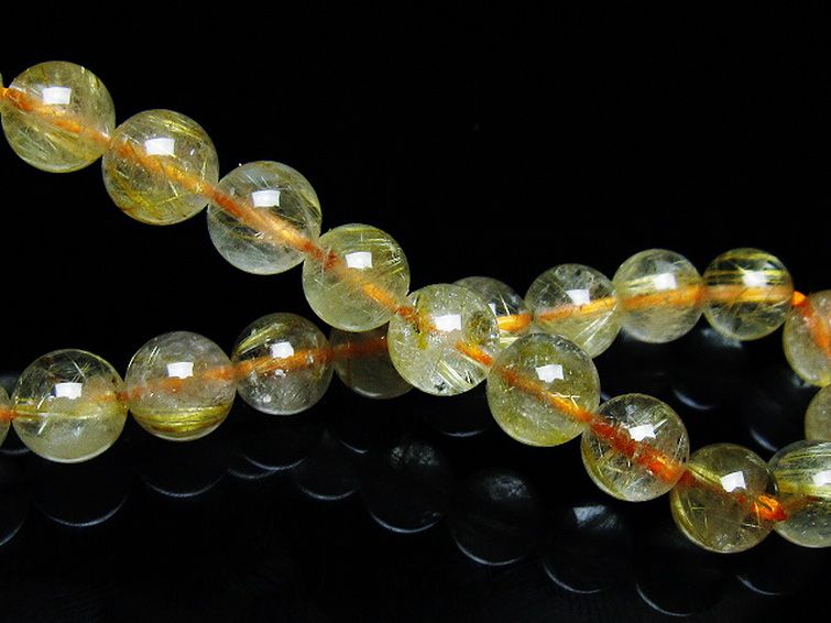 ゴールドタイチンルチル ブレスレット 7mm [T171-7714] 2枚目