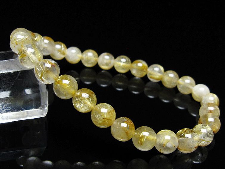 ゴールドタイチンルチル ブレスレット 6mm [t171-7964] 1枚目