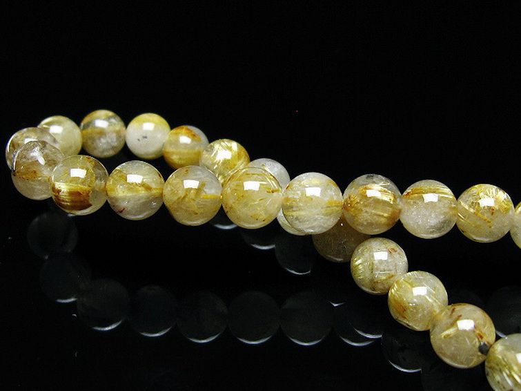 ゴールドタイチンルチル ブレスレット 6mm [t171-7970] 2枚目