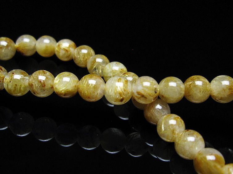 ゴールドタイチンルチル ブレスレット 5mm [t171-7973] 2枚目