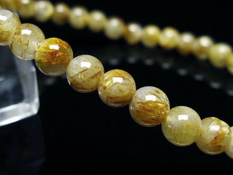 ゴールドタイチンルチル ブレスレット 5mm [t171-7973] 3枚目