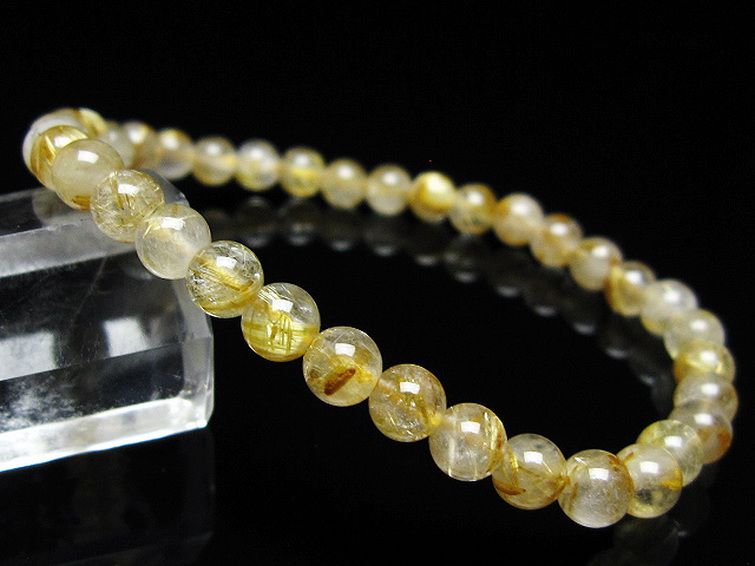 ゴールドタイチンルチル ブレスレット 5mm [t171-7977] 1枚目