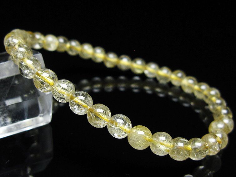 ゴールドタイチンルチル ブレスレット 5mm [t171-7981] 1枚目