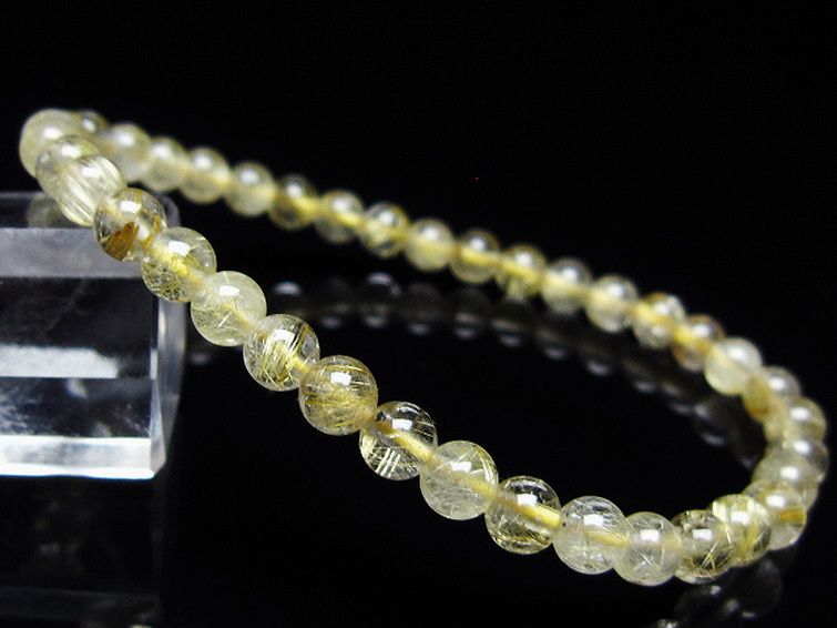 ゴールドタイチンルチル ブレスレット 5mm [t171-8002] 1枚目