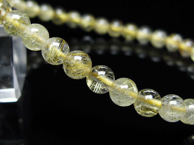 ゴールドタイチンルチル ブレスレット 5mm [t171-8002] 3枚目