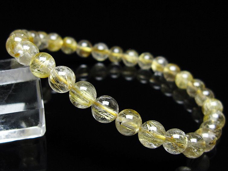 ゴールドタイチンルチル ブレスレット 6mm [t171-8010] 1枚目