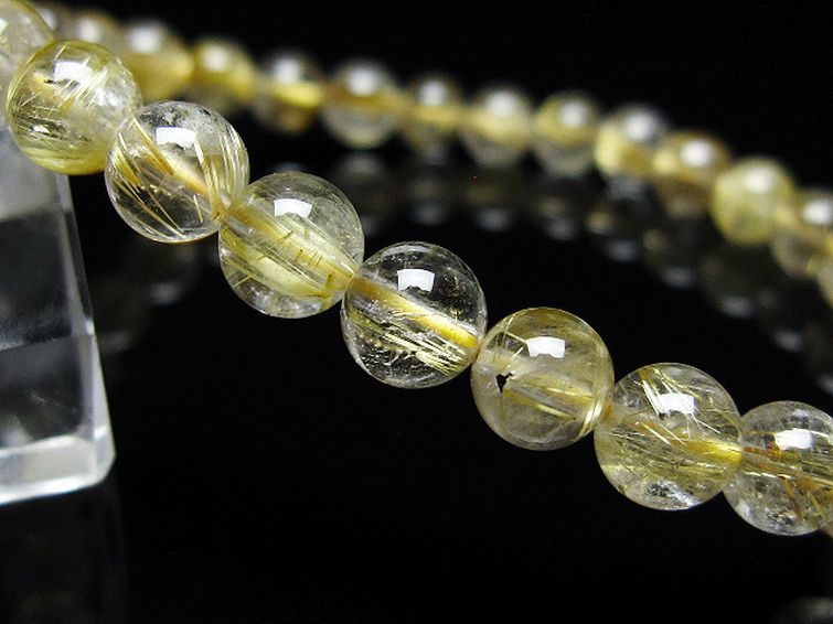 ゴールドタイチンルチル ブレスレット 6mm [t171-8010] 3枚目