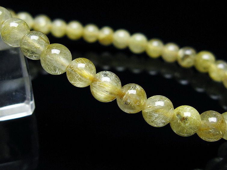 ゴールドタイチンルチル ブレスレット 5mm [t171-8023] 3枚目