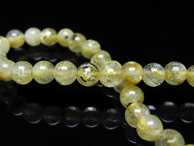 ゴールドタイチンルチル ブレスレット 5mm [t171-8025] 2枚目