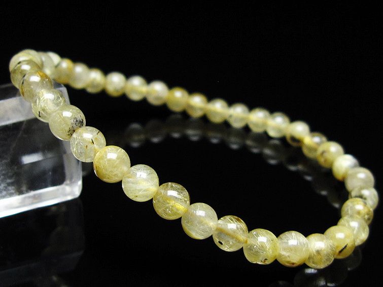 ゴールドタイチンルチル ブレスレット 5mm [t171-8027] 1枚目