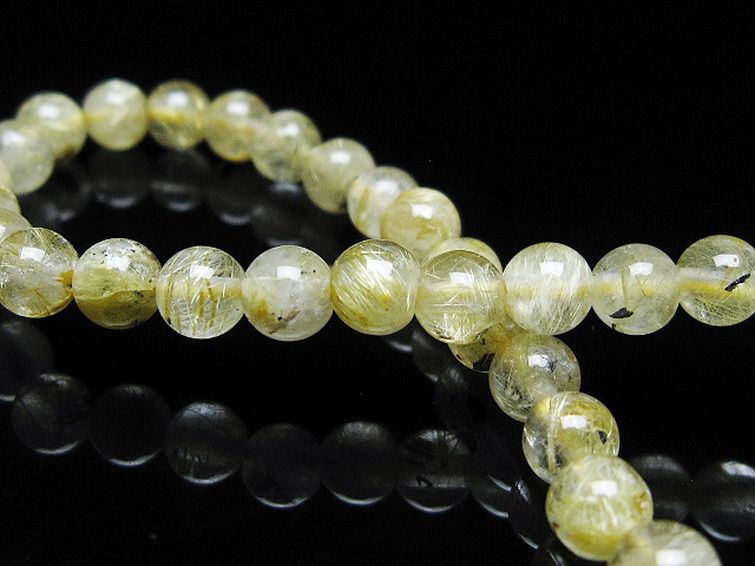 ゴールドタイチンルチル ブレスレット 5mm [t171-8027] 2枚目