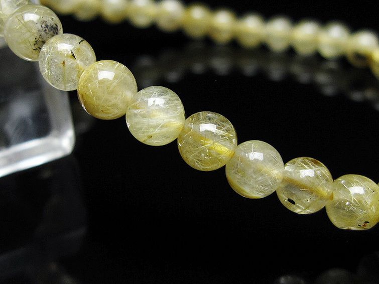 ゴールドタイチンルチル ブレスレット 5mm [t171-8027] 3枚目