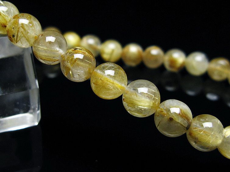 ゴールドタイチンルチル ブレスレット 6mm [t171-8030] 3枚目