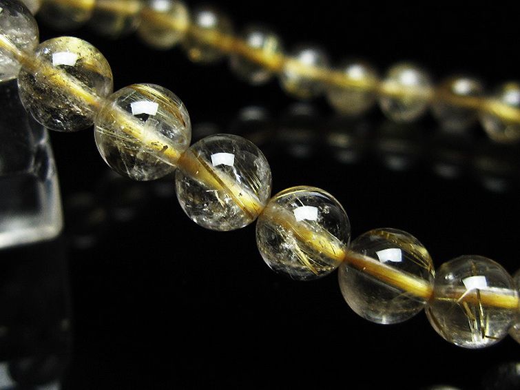 ゴールドタイチンルチル ブレスレット 6mm [t171-8216] 3枚目