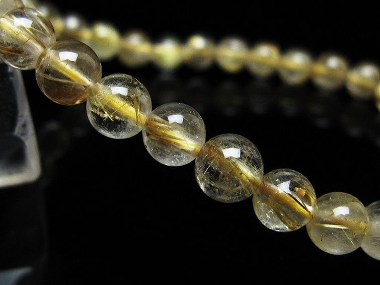 ゴールドタイチンルチル ブレスレット 6mm [t171-8222] 3枚目