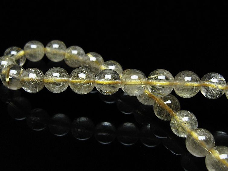 ゴールドタイチンルチル ブレスレット 6mm [t171-8224] 2枚目