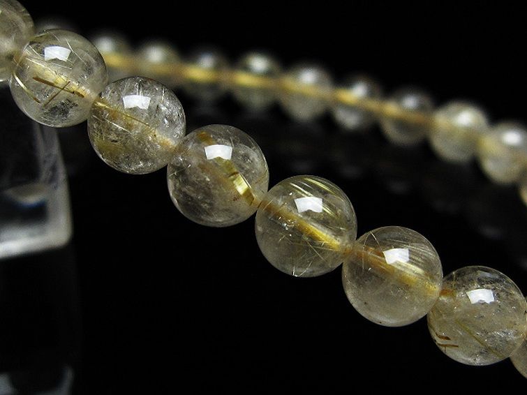 ゴールドタイチンルチル ブレスレット 6mm [t171-8224] 3枚目