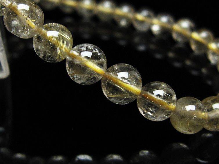 ゴールドタイチンルチル ブレスレット 6mm [t171-8226] 3枚目