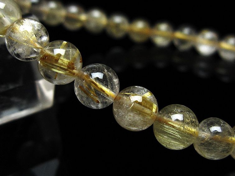 ゴールドタイチンルチル ブレスレット 6mm [t171-8246] 3枚目