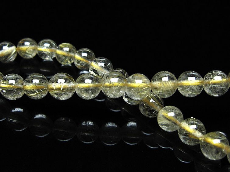 ゴールドタイチンルチル ブレスレット 6mm [t171-8301] 2枚目