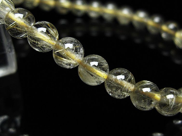 ゴールドタイチンルチル ブレスレット 6mm [t171-8301] 3枚目