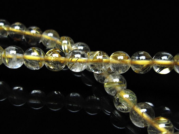 ゴールドタイチンルチル ブレスレット 5mm [t171-8310] 2枚目