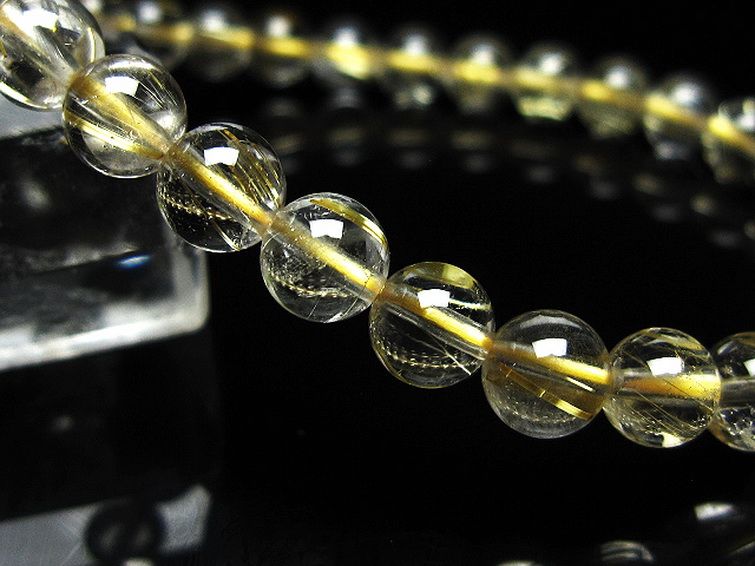 ゴールドタイチンルチル ブレスレット 6mm [t171-8325] 3枚目