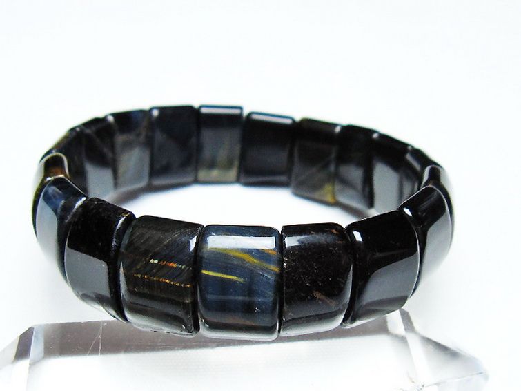 ブルータイガーアイ※青虎目石 バングル [t173-5038] 1枚目