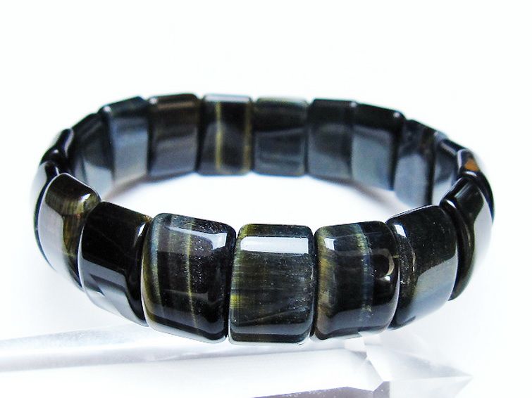 ブルータイガーアイ※青虎目石 バングル [t173-5134] 1枚目