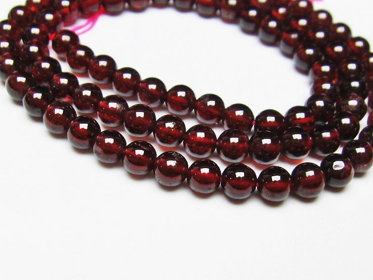 ガーネット 一連 ビーズ 5mm [T177-1952] 2枚目