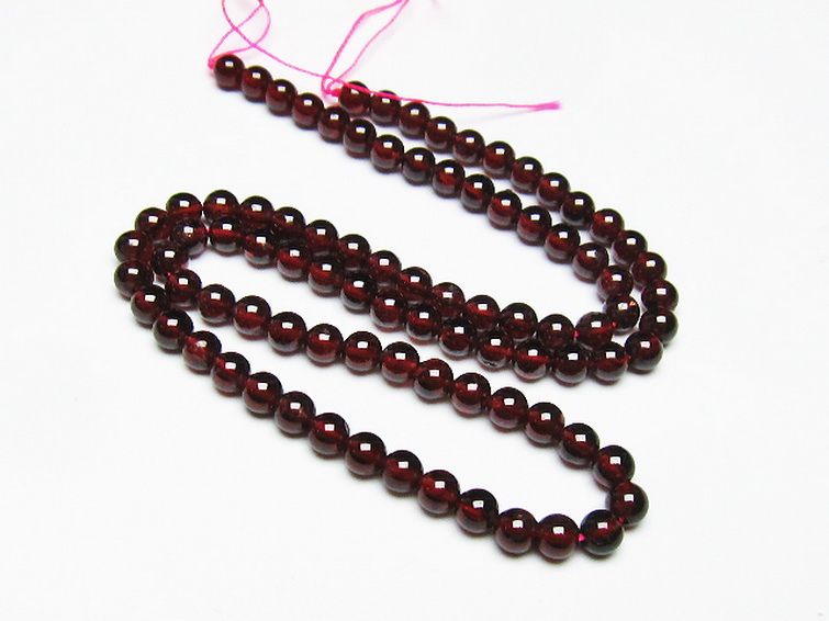 ガーネット 一連 ビーズ 5mm [T177-1952] 3枚目