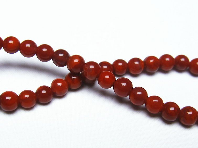 レッドアゲート 赤メノウ ブレスレット 5mm [T187-1389] 2枚目