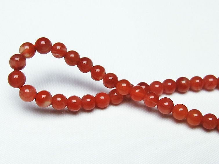 レッドアゲート 赤メノウ ブレスレット 5mm [T187-1522] 2枚目