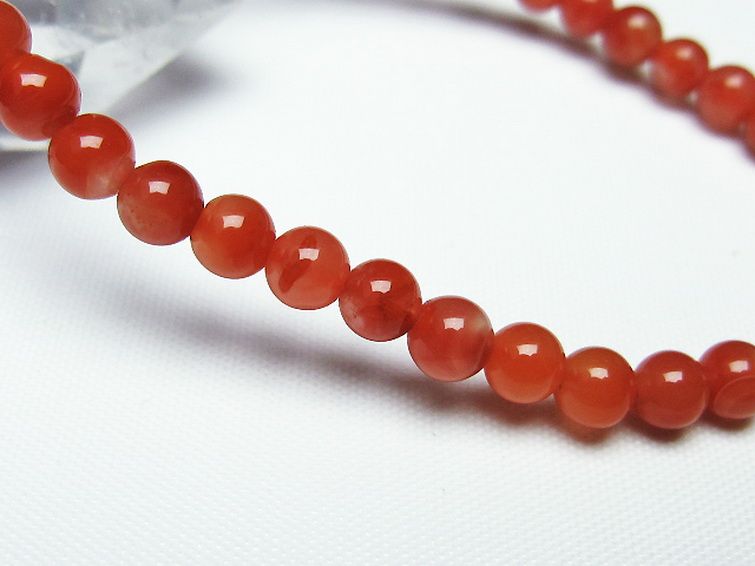 レッドアゲート 赤メノウ ブレスレット 5mm [T187-1522] 3枚目