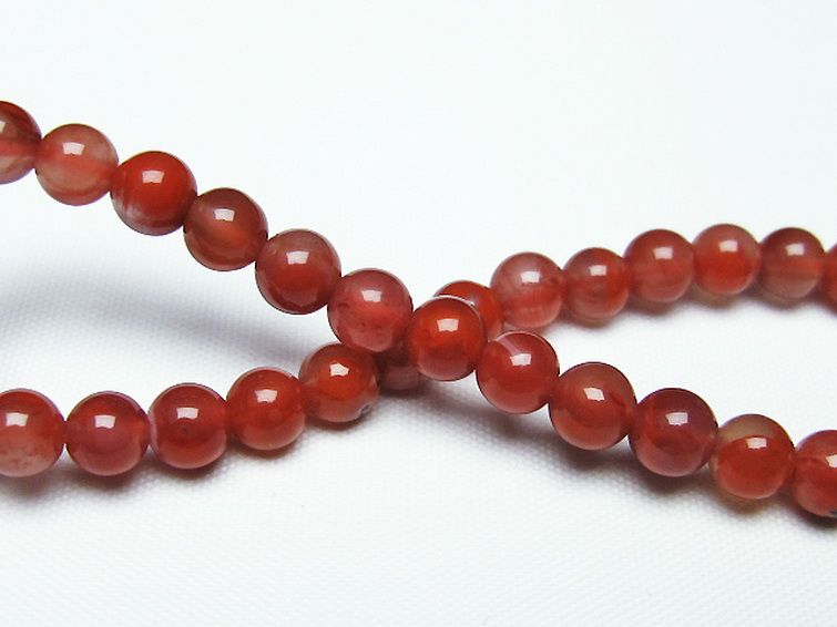 レッドアゲート 赤メノウ ブレスレット 6mm [T187-1544] 2枚目